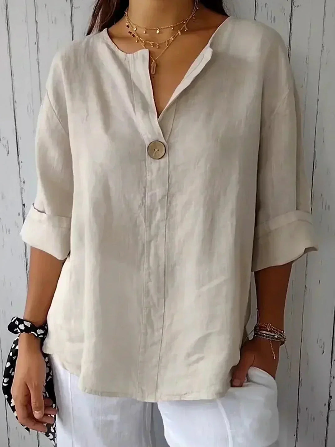 Thea Pure Comfort V-Neck Blouse | Pure Comfort V-Neck Blouse