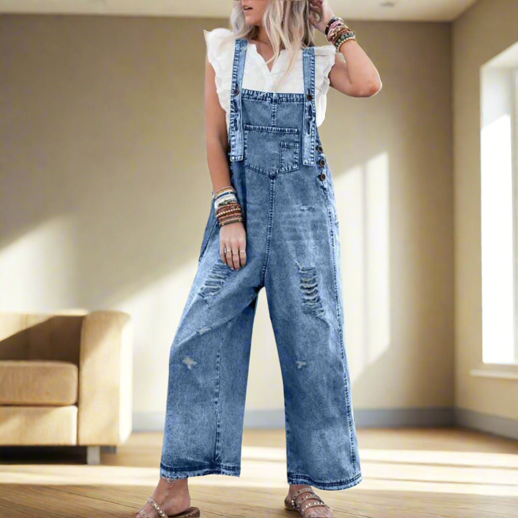 CARMELITA™ – Vintage Wash Adjustable Jumpsuit
