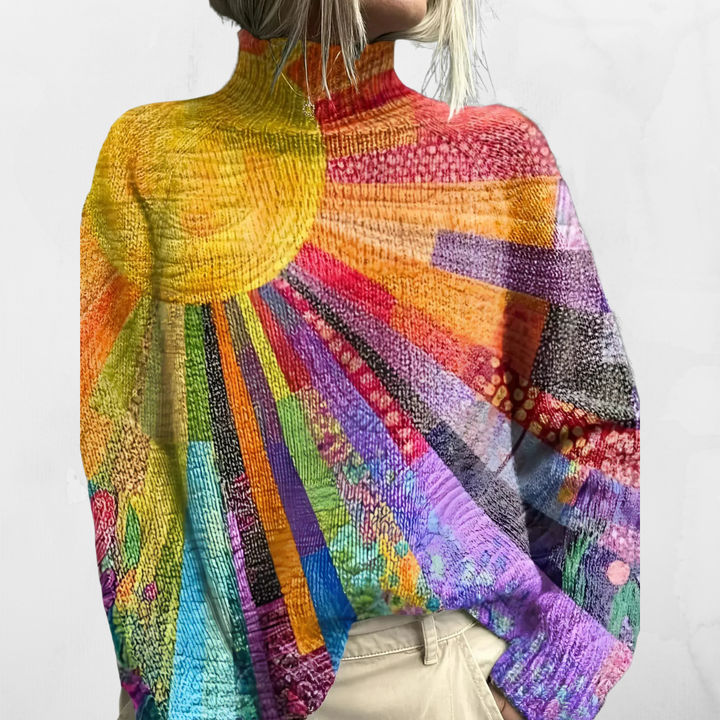 Ada - Colorful and Cheerful Turtleneck Sweater