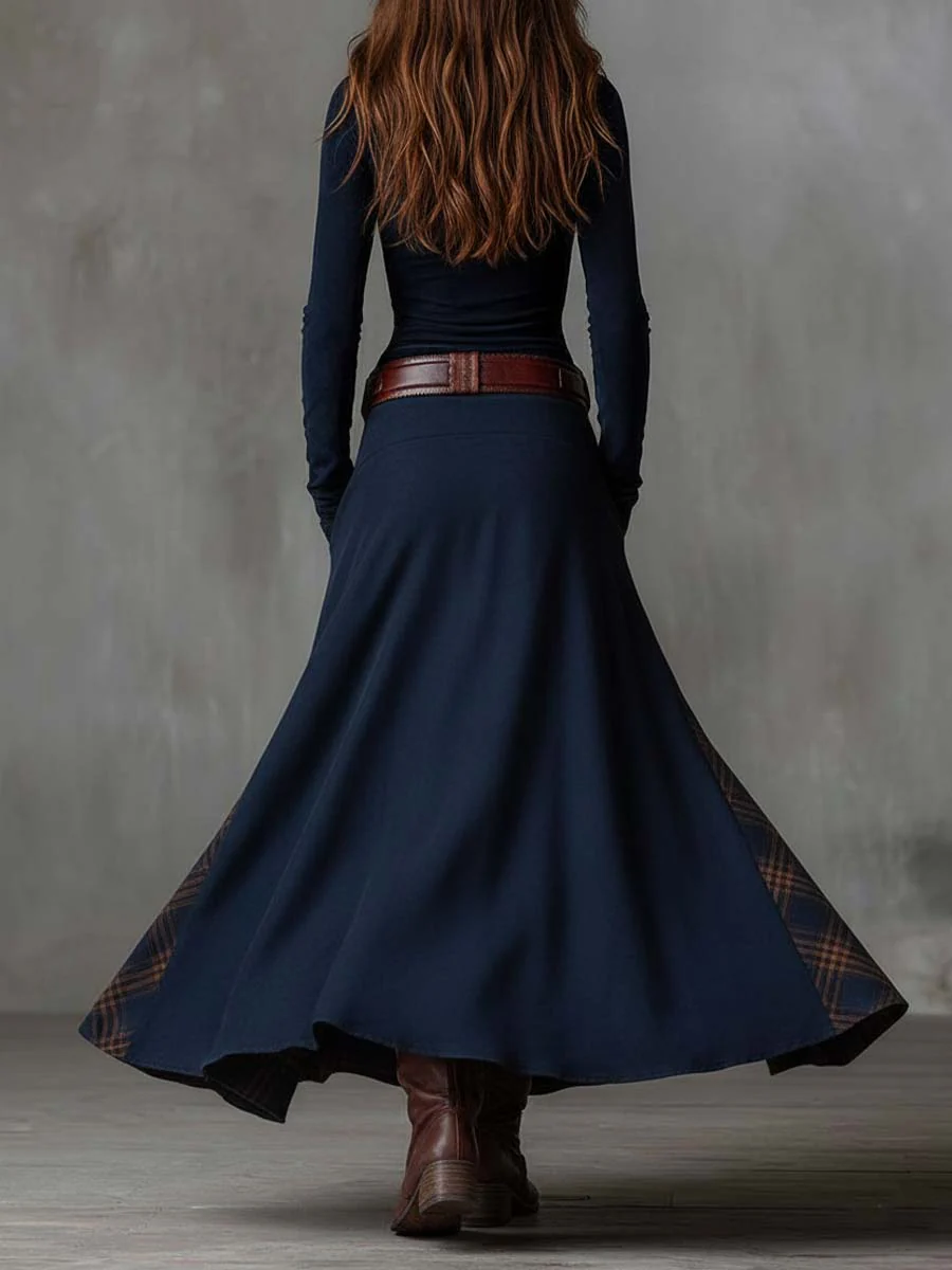 Diana | Suede Maxi Dress (With Belt)